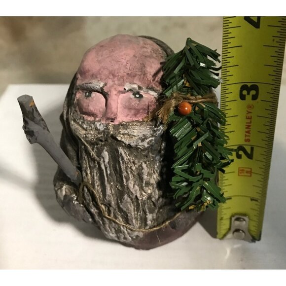 1995 Enesco Arlene Wobler Folk Art Woblers Woods Santa Figures Set of 2 - Picture 16 of 16